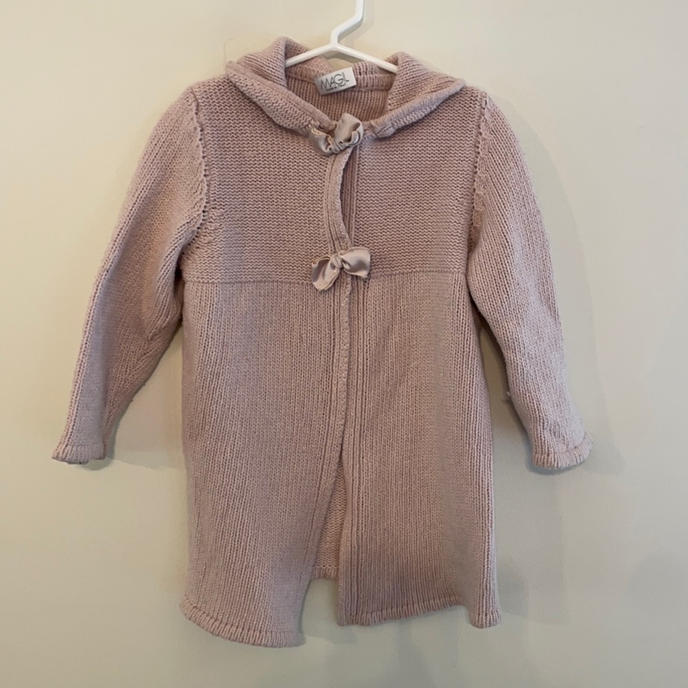 💕Magil 💕made in Italy🇮🇹 kids pink💕sweater coat size 4t